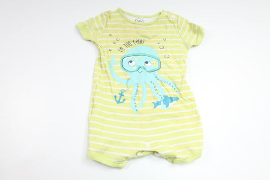 Stribet pyjamas fra Baby Club by C&A - Størrelse 86 - Gul