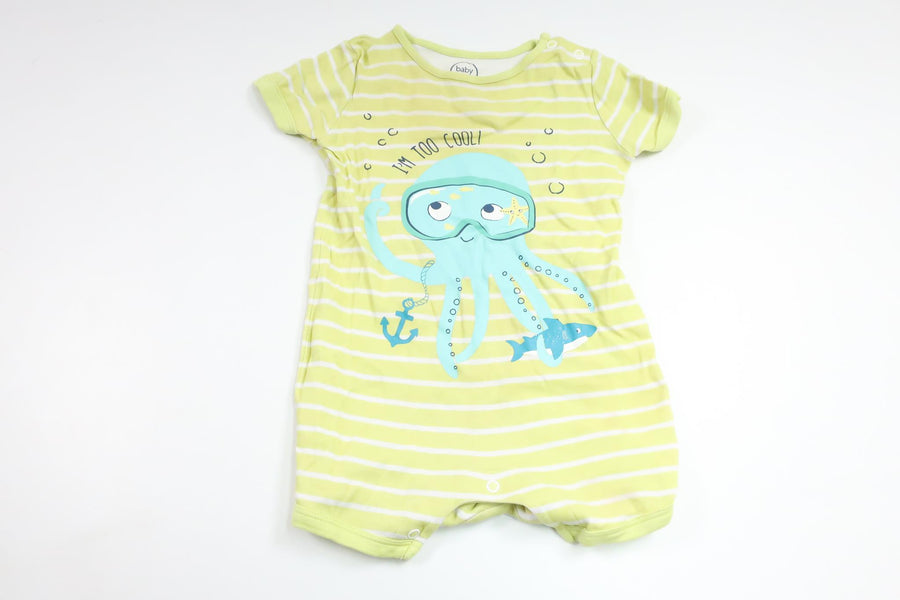 Stribet pyjamas fra Baby Club by C&A - Størrelse 86 - Gul