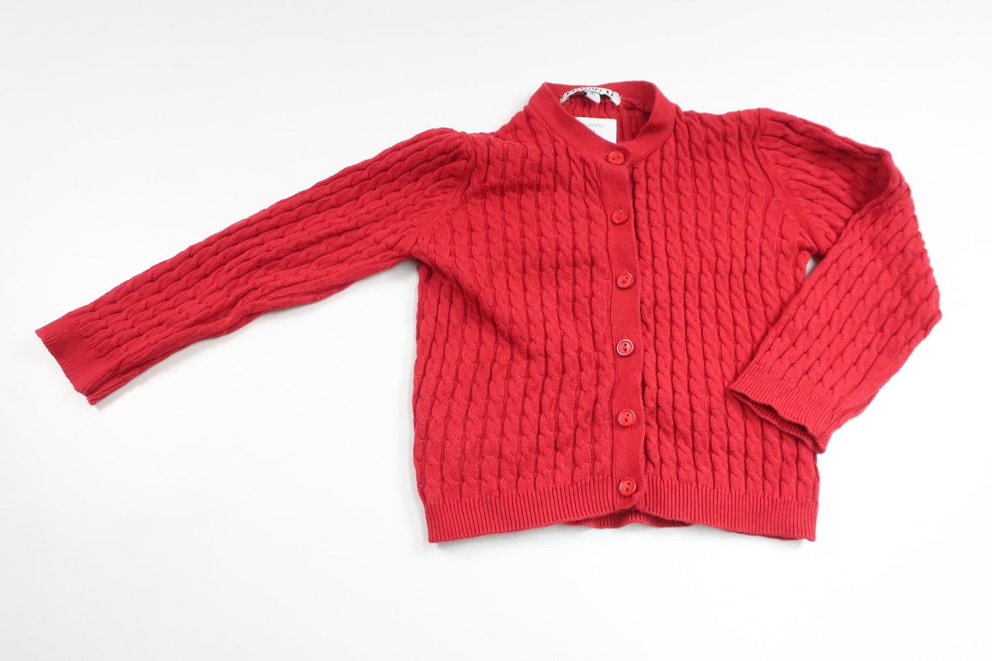 Strikket cardigan fra Basic U - Størrelse 86 - Rød