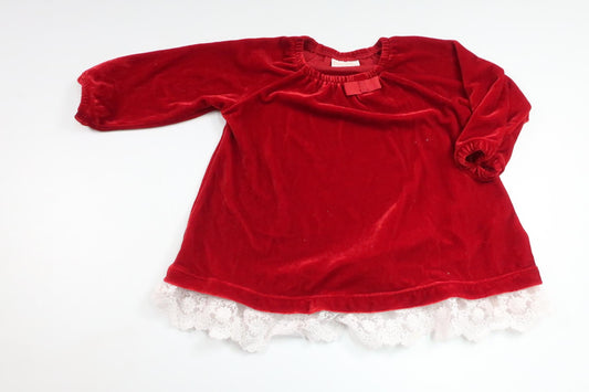 Velourkjole fra Lindex - Størrelse 68 - Rød