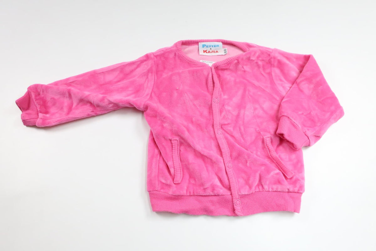Fleececardigan fra Petter & Kajsa - Størrelse 68 - Lyserød