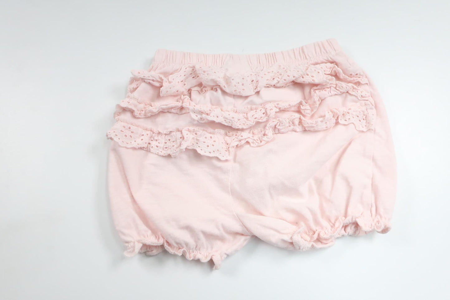 Shorts med flæser fra Next - Størrelse 86 - Pink