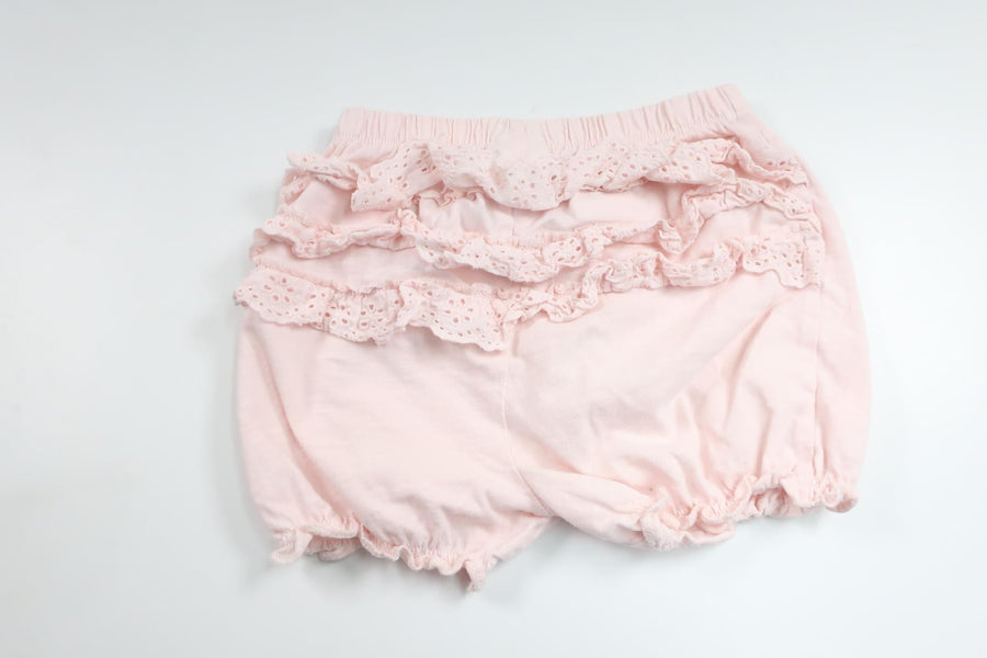 Shorts med flæser fra Next - Størrelse 86 - Pink