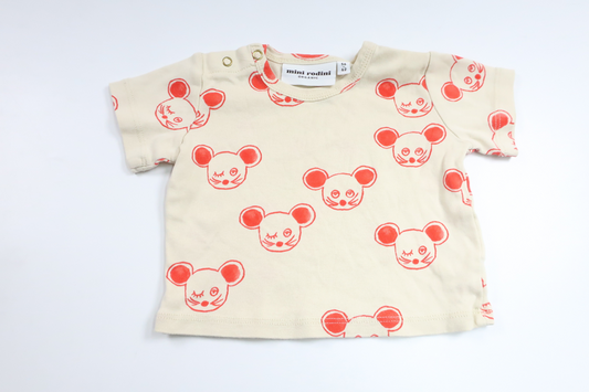 T-shirt fra Mini Rodini - Størrelse 56/62 - Off-white