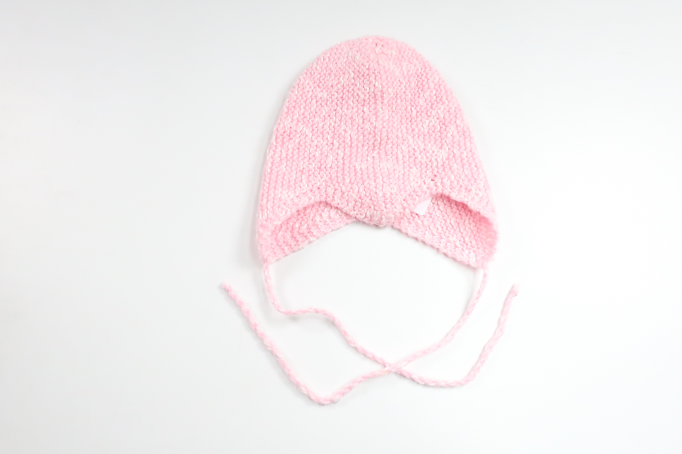 Strikket hue fra Hemstickat - Størrelse 56/62 - Lyserød