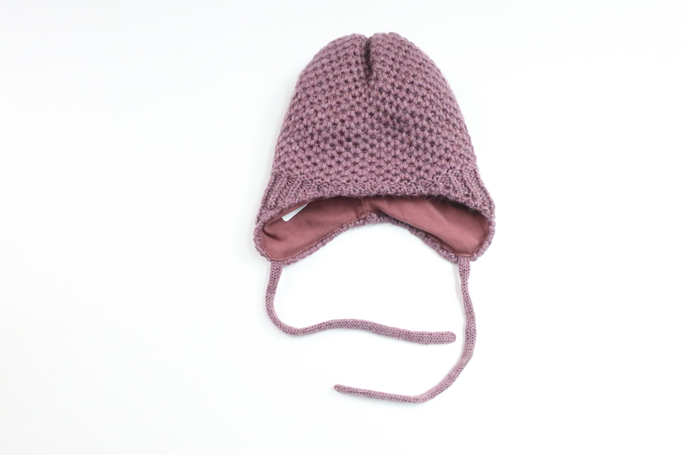 Strikket hue fra Name It - Størrelse 34/39 - Lilla