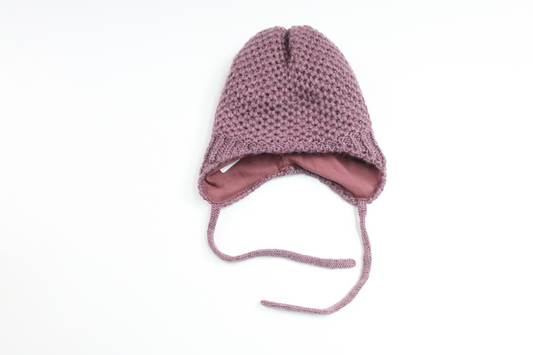 Strikket hue fra Name It - Størrelse 34/39 - Lilla