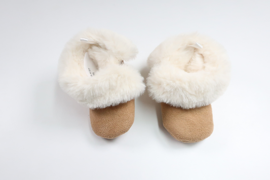 Fleeceforede støvletter fra H&M - Størrelse 13/14 - Beige