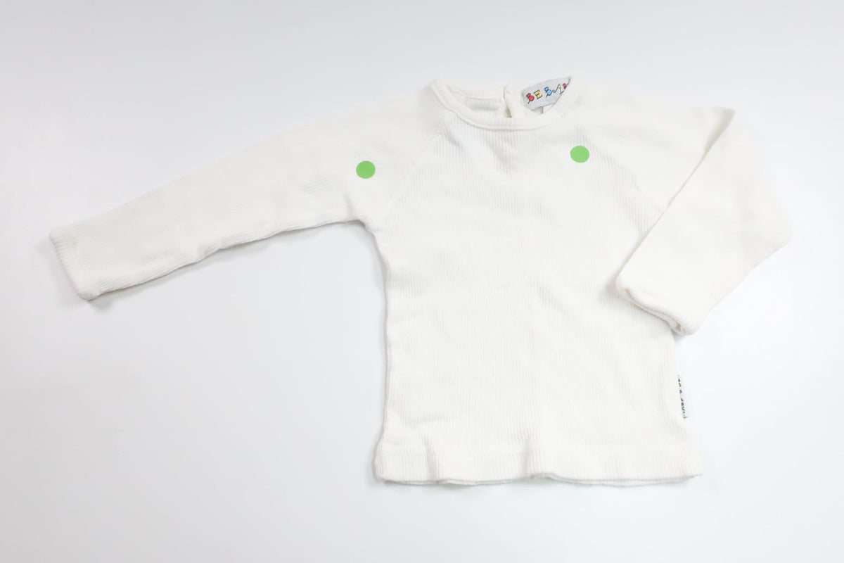 Ribstriktrøje fra Bebaby - Størrelse 62/68 - Hvid