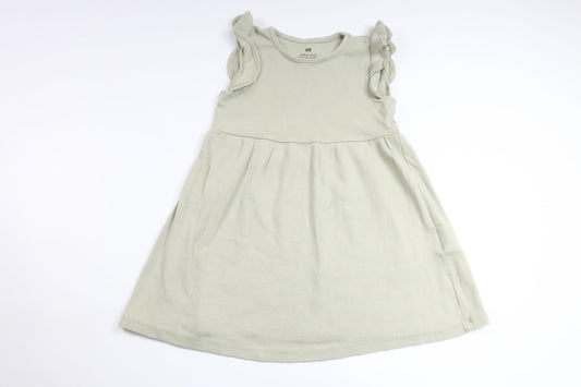 Ribbet kjole fra H&M - Størrelse 92 - Grøn