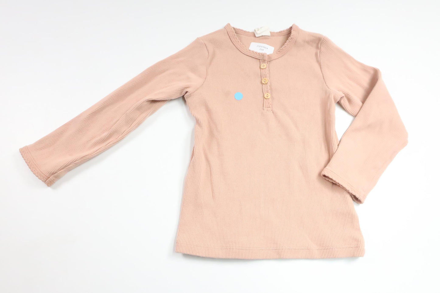 Ribstrikket sweater fra H&M - Størrelse 86 - Beige