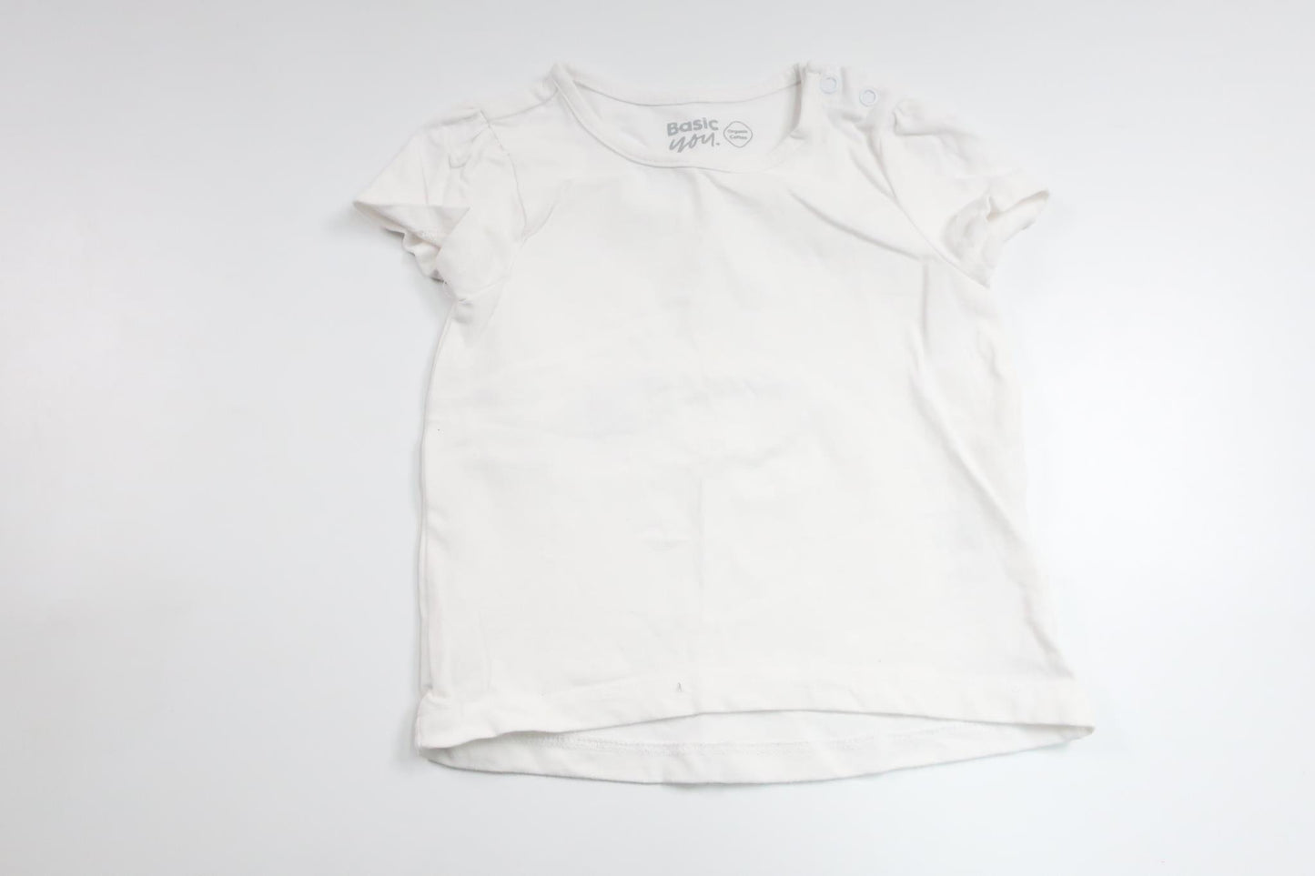 T-shirt fra Basic U - Størrelse 74 - Hvid