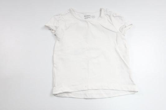 T-shirt fra Basic U - Størrelse 74 - Hvid