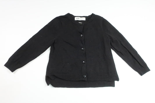 Strikket cardigan fra H&M - Størrelse 92 - Sort