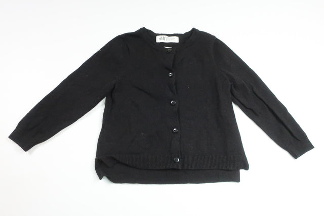 Strikket cardigan fra H&M - Størrelse 92 - Sort