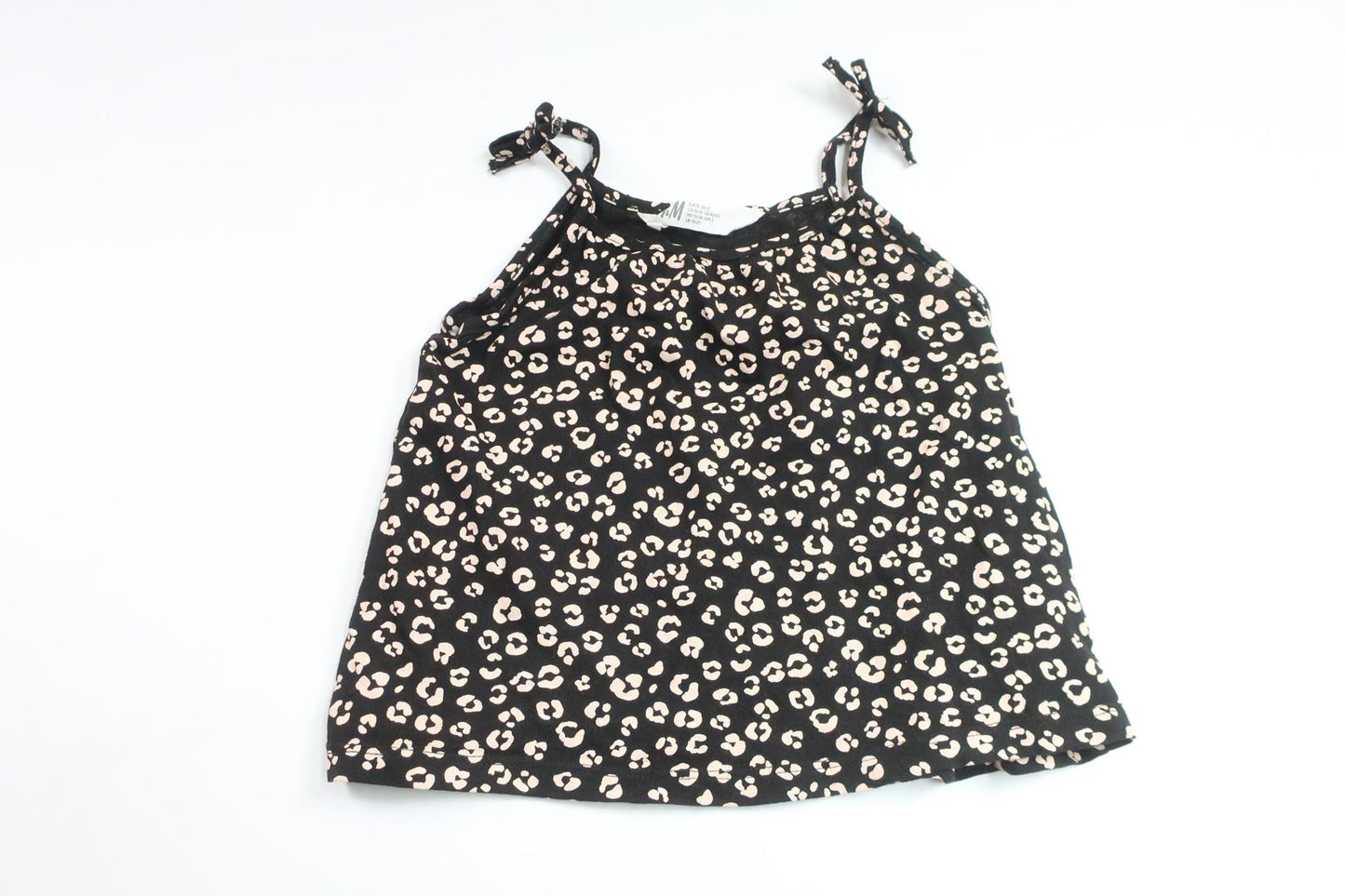 Leopardprintet tanktop fra H&M - Størrelse 92 - Sort