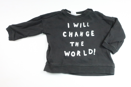 Sweatshirt fra H&M - Størrelse 74 - Sort