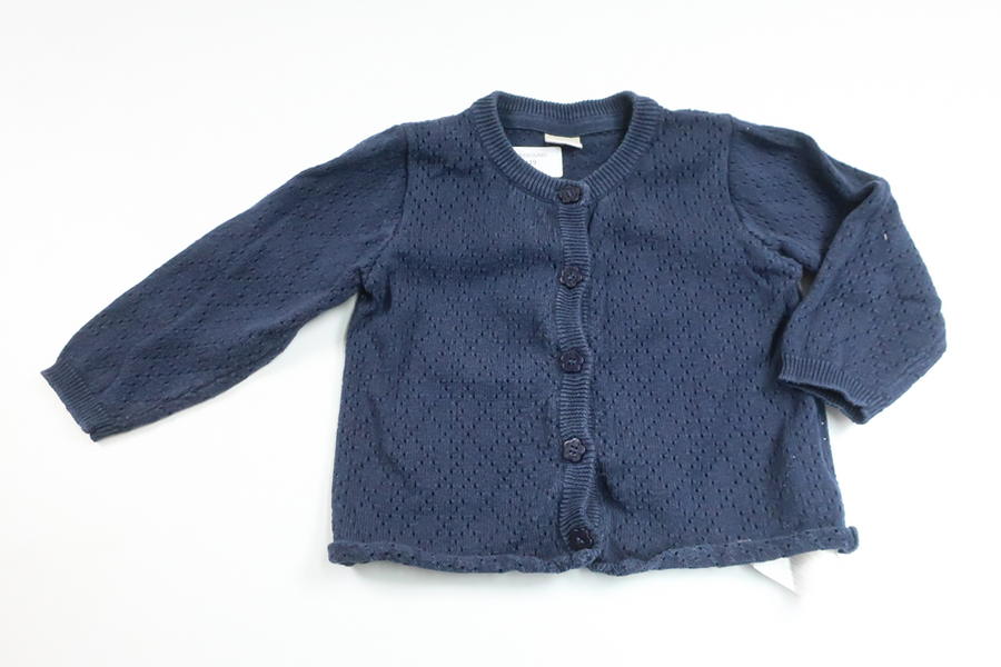 Strikket cardigan fra Name It - Størrelse 68 - Marineblå