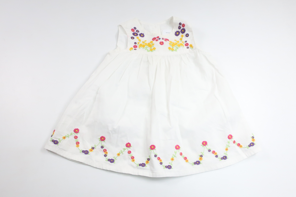 Blomsterkjole fra H&M - Størrelse 74 - Hvid