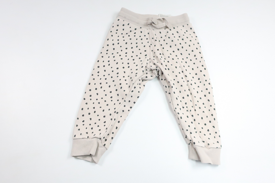 Prikkede bukser fra H&M - Størrelse 74/80 - Beige