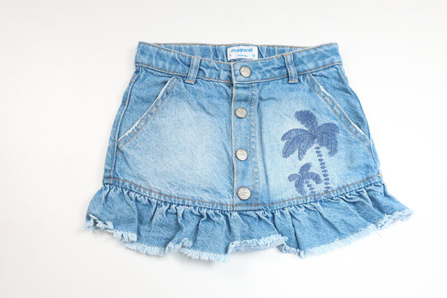 Denimnederdel fra Mayoral - Størrelse 104 - Denim