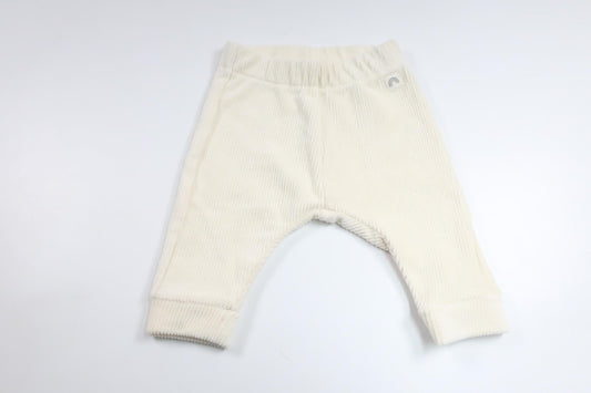 Ribbede fleecebukser fra Lindex - Størrelse 62 - Off-white