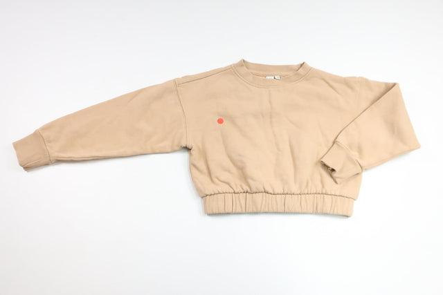 Cropped sweatshirt fra Lager 157 - Størrelse 110 - Beige