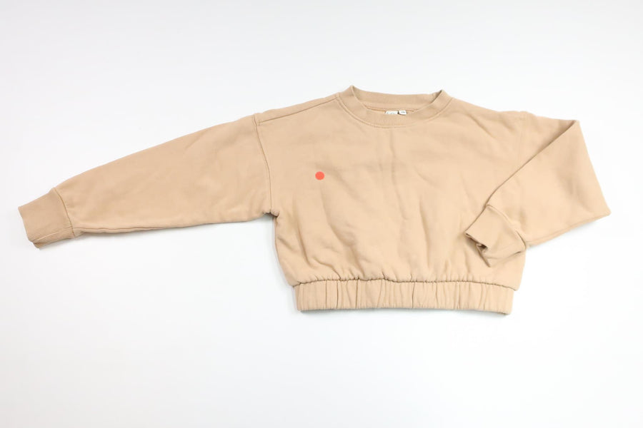 Cropped sweatshirt fra Lager 157 - Størrelse 110 - Beige