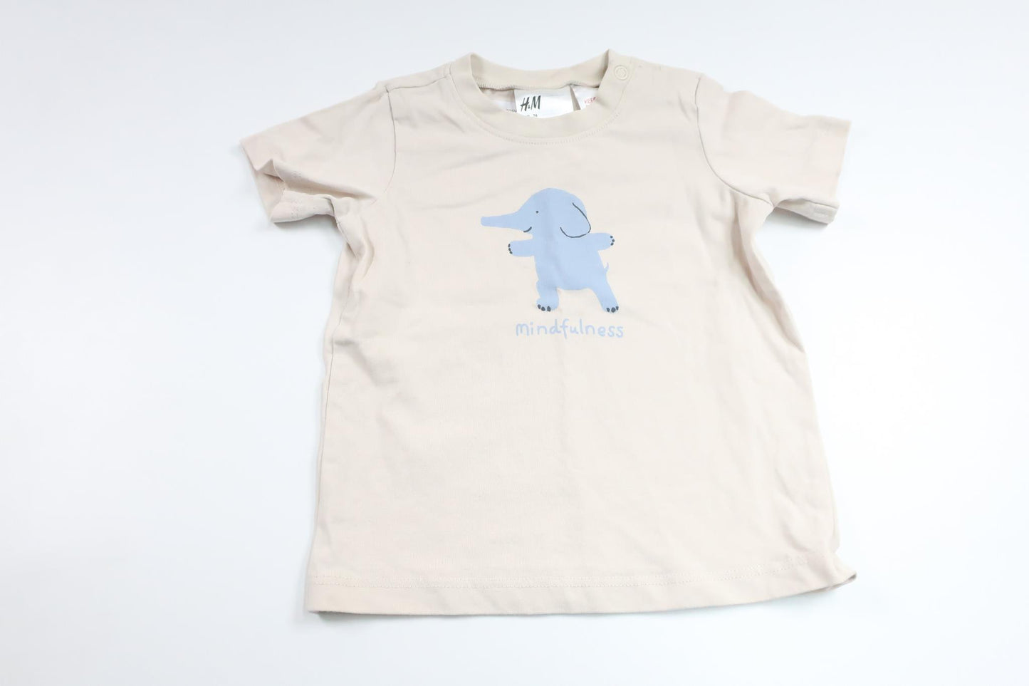 T-shirt fra H&M - Størrelse 74 - Beige