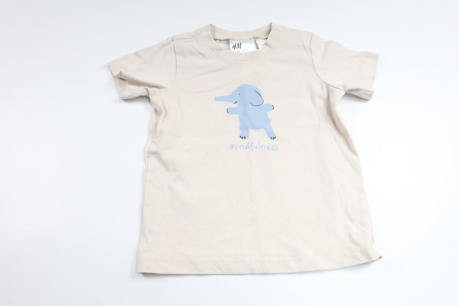 T-shirt fra H&M - Størrelse 74 - Beige