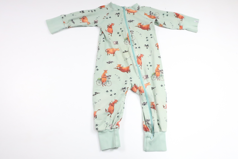 Pyjamas med Mamma Mu og Kräkan fra Geggamoja - Str. 74/80 - Grøn