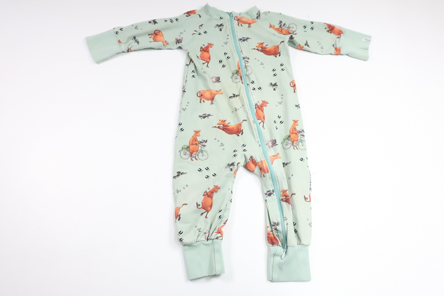 Pyjamas med Mamma Mu og Kräkan fra Geggamoja - Str. 74/80 - Grøn