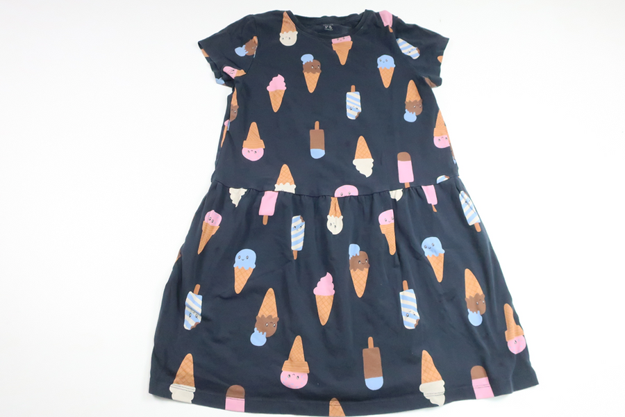 Kjole med is fra Lindex - Størrelse 128 - Marineblå