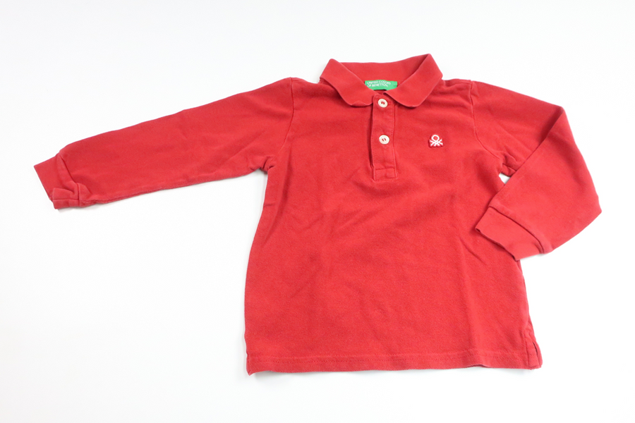 Poloshirt fra United Colors of Benetton - Størrelse 90 - Rød