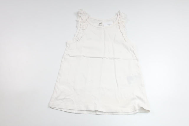 Tanktop fra H&M - Størrelse 98/104 - Hvid
