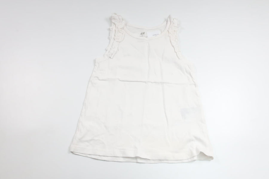 Tanktop fra H&M - Størrelse 98/104 - Hvid