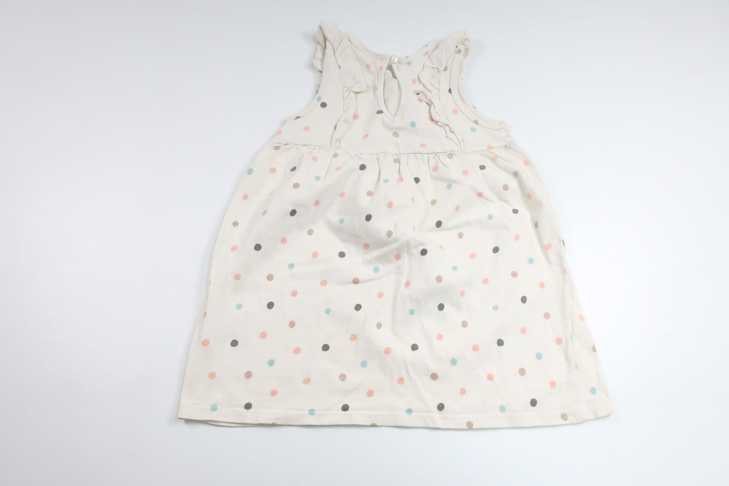 Prikket kjole fra H&M - Størrelse 86 - Off-white