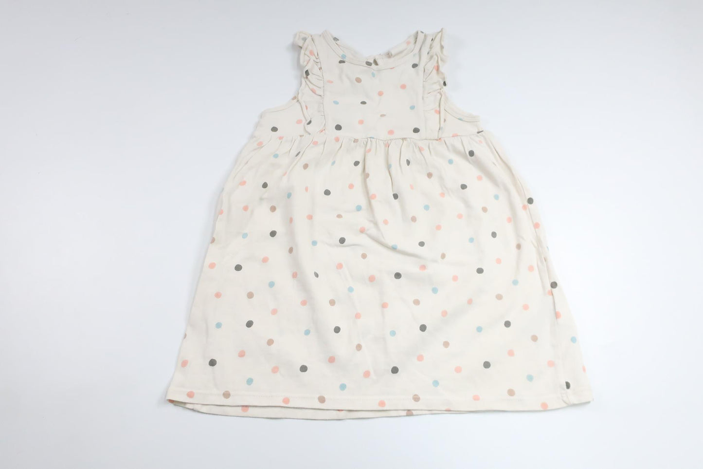 Prikket kjole fra H&M - Størrelse 86 - Off-white