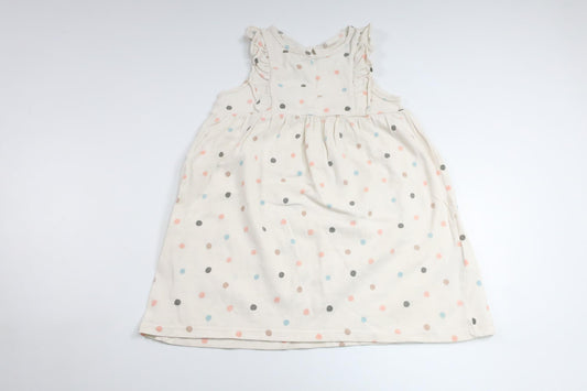 Prikket kjole fra H&M - Størrelse 86 - Off-white