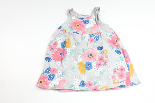 Blomsterkjole fra H&M - Størrelse 74 - Grå