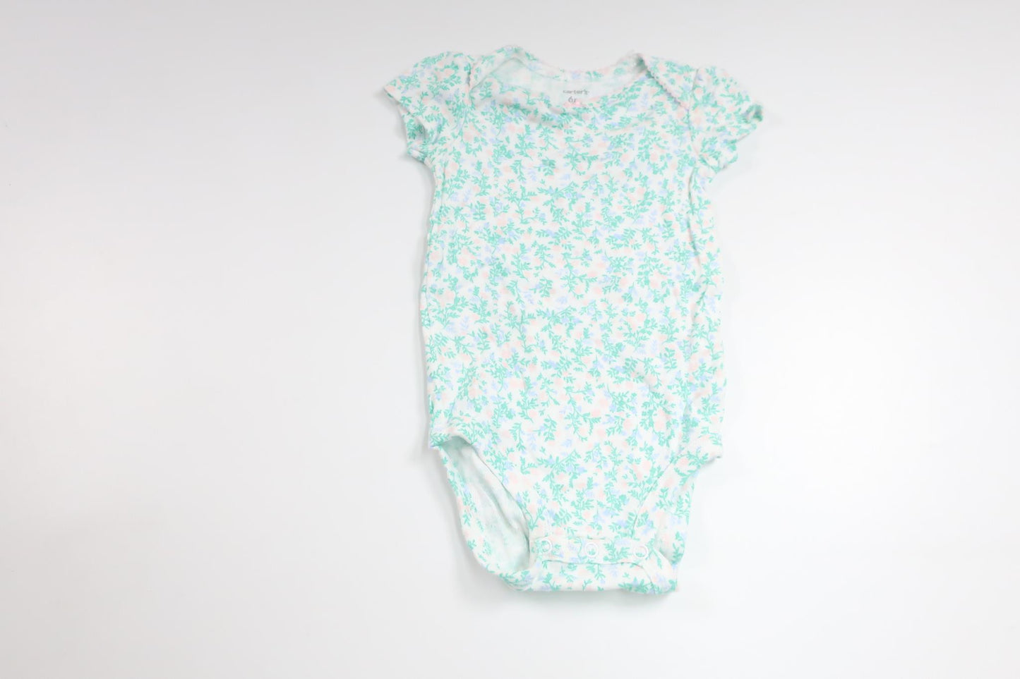 Blomsterbody fra Carter's - Størrelse 68 - Hvid