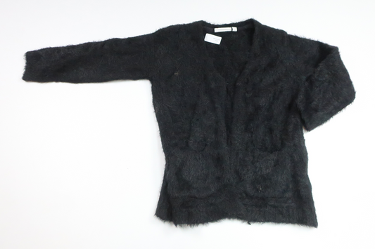 Shaggy cardigan fra Kappahl - Størrelse 98/104 - Sort