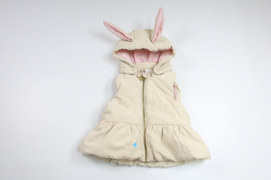 Vest med kaninhætte fra H&M - Størrelse 74 - Off-white