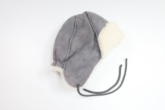 Ægte læderhat fra Unknown - Størrelse 48 - Grå