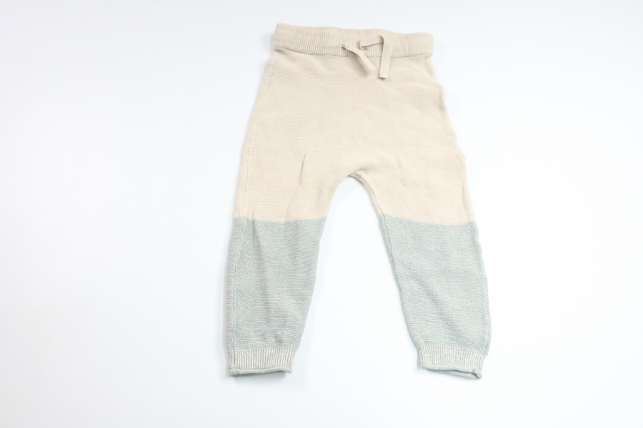 Strikbukser fra H&M - Størrelse 74/80 - Beige