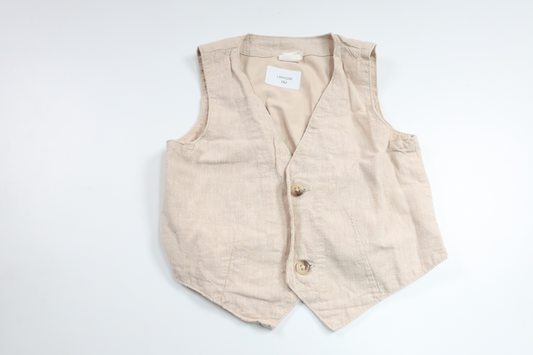Vest i 55% hør fra H&M - Størrelse 74 - Beige