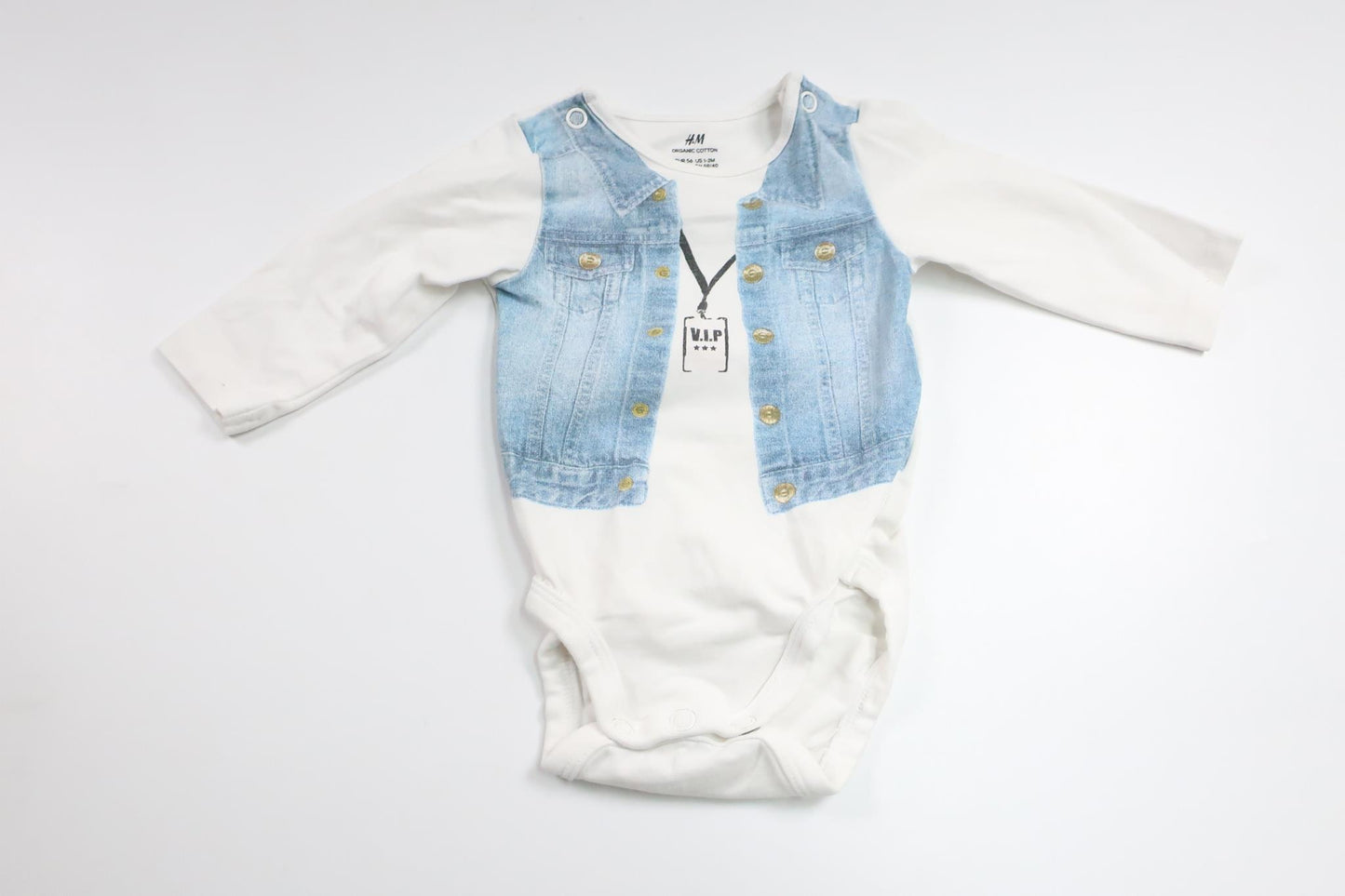 Bodysuit fra H&M - Størrelse 56 - Hvid