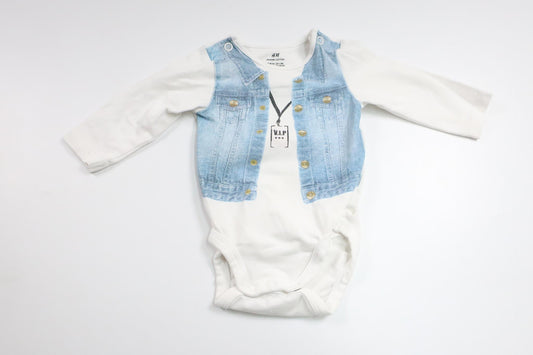 Bodysuit fra H&M - Størrelse 56 - Hvid