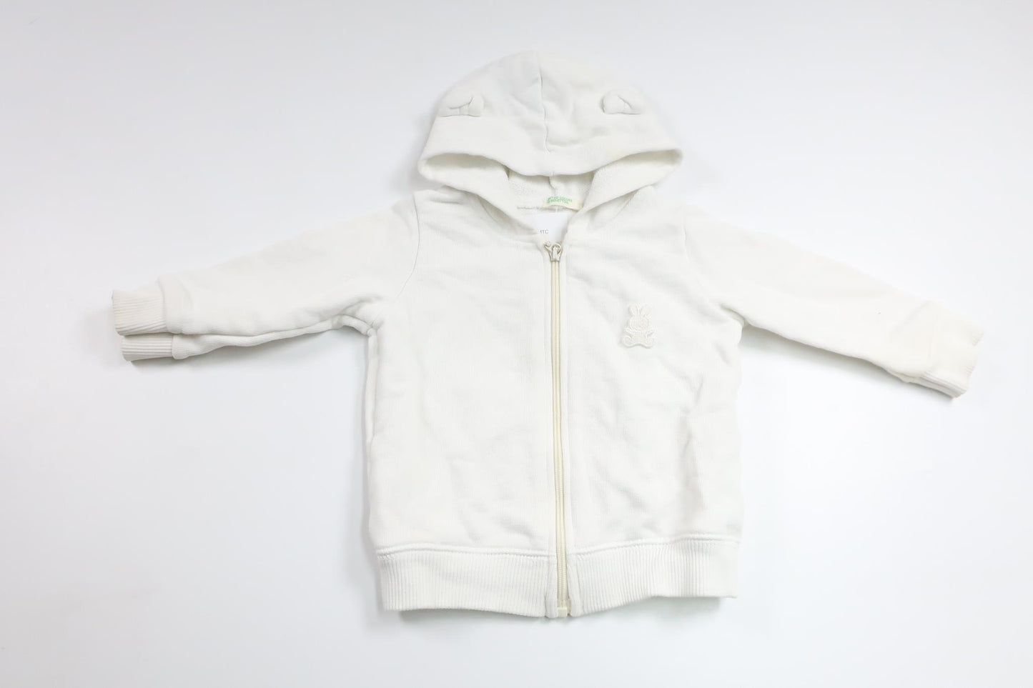 Hættejakke fra United Colors of Benetton - Størrelse 68 - Hvid