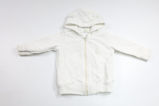 Hættejakke fra United Colors of Benetton - Størrelse 68 - Hvid